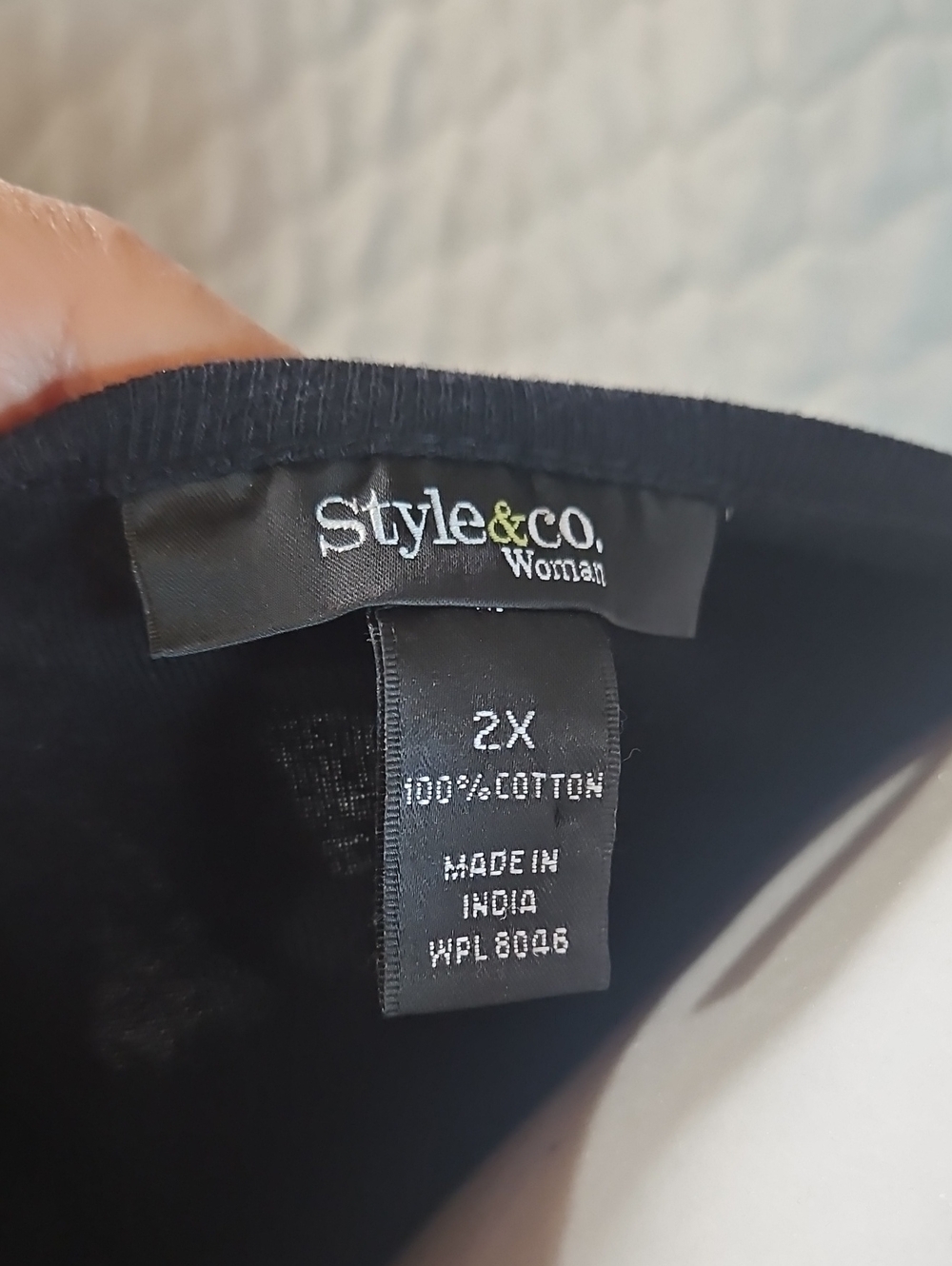 Style & Co Embroided Neckline Shell Tank - Picture 6 of 6